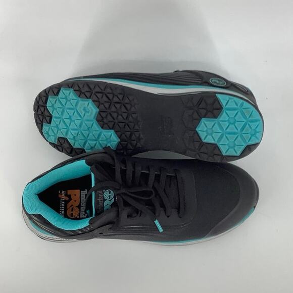 Timberland PRO Size 7.5 Black/Blue Drivetrain Work Sneaker Composite Toe G23-3 - Picture 5 of 9